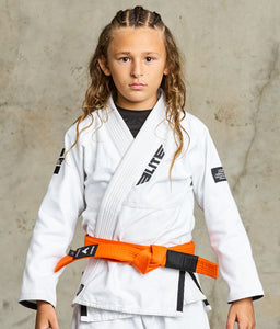 elite sports Brazilian jiu jitsu kids orange bjj belt