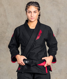 elite sports core black brazilian jiu jitsu womens bjj wholesale gi