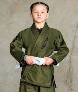 elite sports core green brazilian jiu jitsu kids bjj wholesale gi