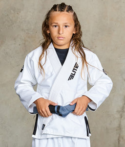 elite sports core white brazilian jiu jitsu kids bjj wholesale gi