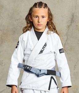 elite sports Brazilian jiu jitsu kids gray bjj belt