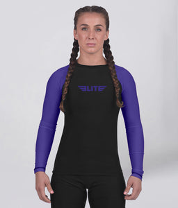 standard purple long sleeve womens no-gi bjj rash guard