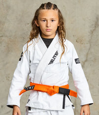 elite sports Brazilian jiu jitsu kids orange bjj belt