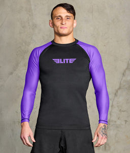 standard purple long sleeve mens no-gi jiu jitsu rashguard