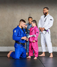 elite sports core pink girls ibjjf approved bjj gi