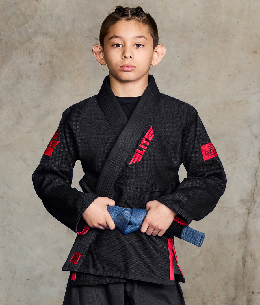 elite sports core black brazilian jiu jitsu kids bjj wholesale gi