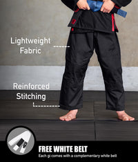 Kids' Core Black Brazilian Jiu Jitsu BJJ Gi