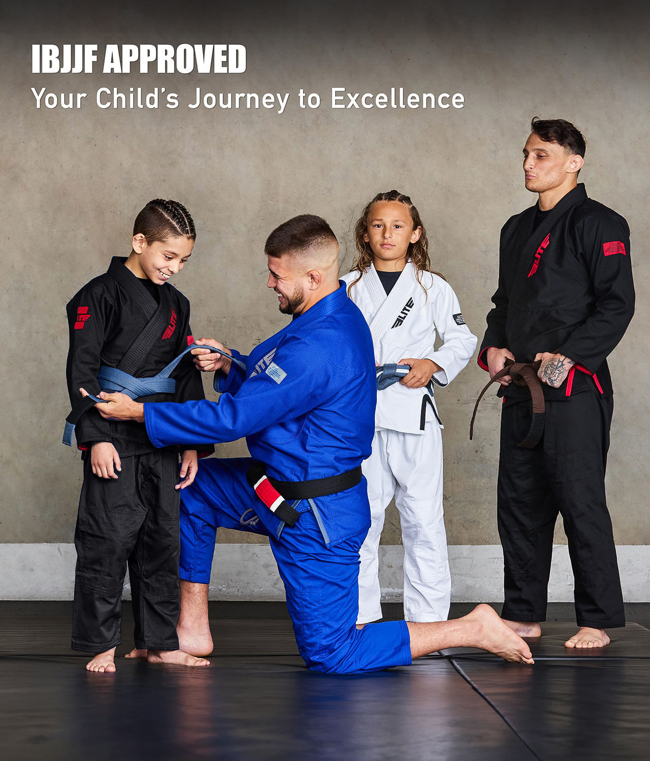 Kids' Core Black Brazilian Jiu Jitsu BJJ Gi