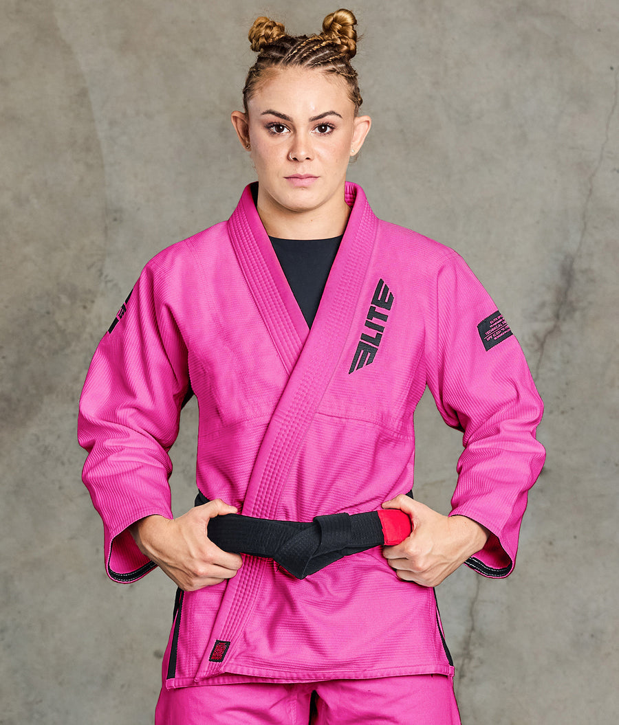 elite sports core pink brazilian jiu jitsu womens bjj wholesale gi
