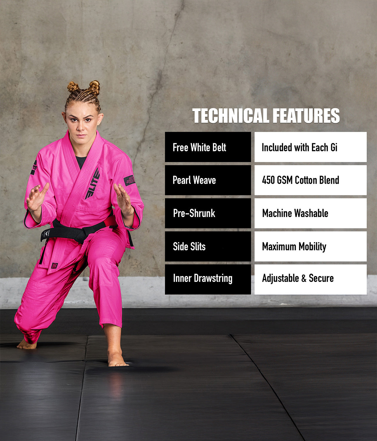 Women's Core Pink Brazilian Jiu Jitsu BJJ Gi