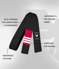 elite sports lightweight and preshrunk adults black bjj belt