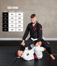 elite sports adults Brazilian jiu jitsu white bjj belt size guide