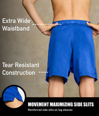 Black Jack Blue No-Gi Kids BJJ Shorts