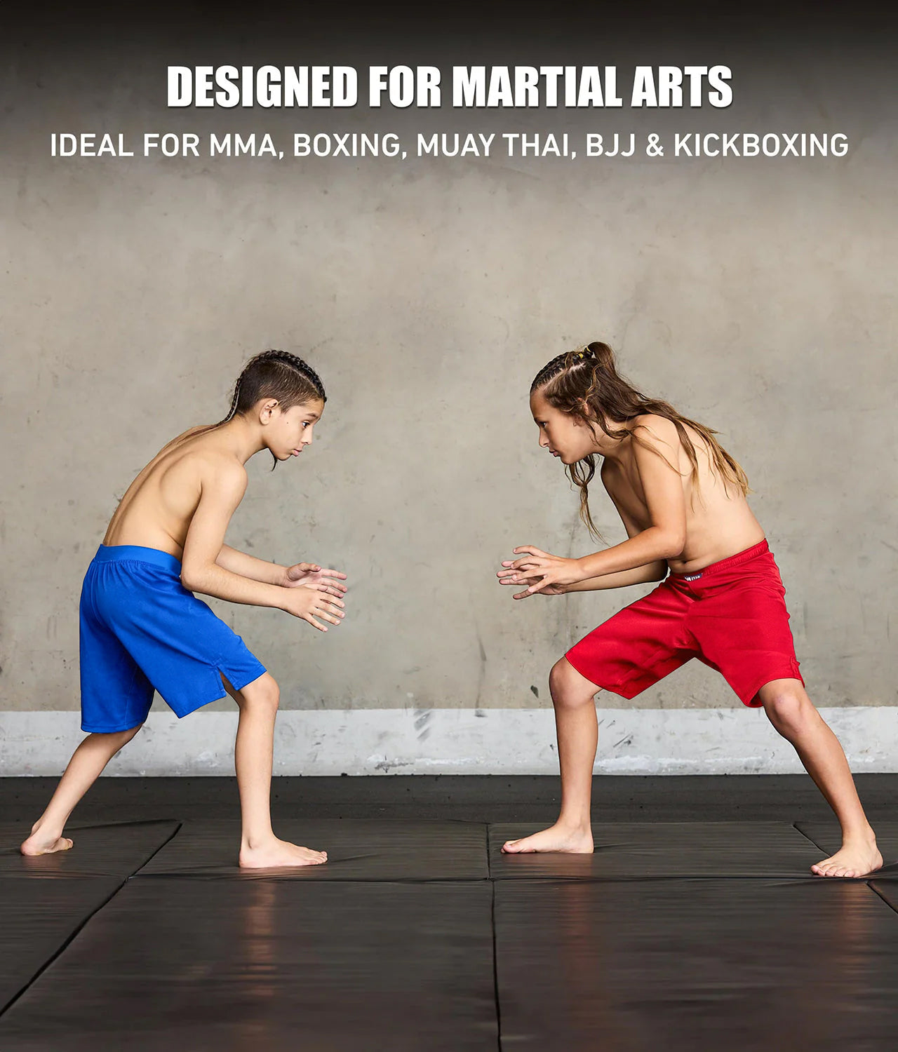 Black Jack Red No-Gi Kids BJJ Shorts