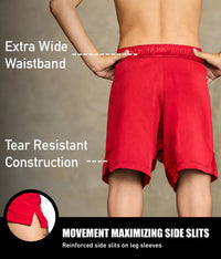 Black Jack Red No-Gi Kids BJJ Shorts