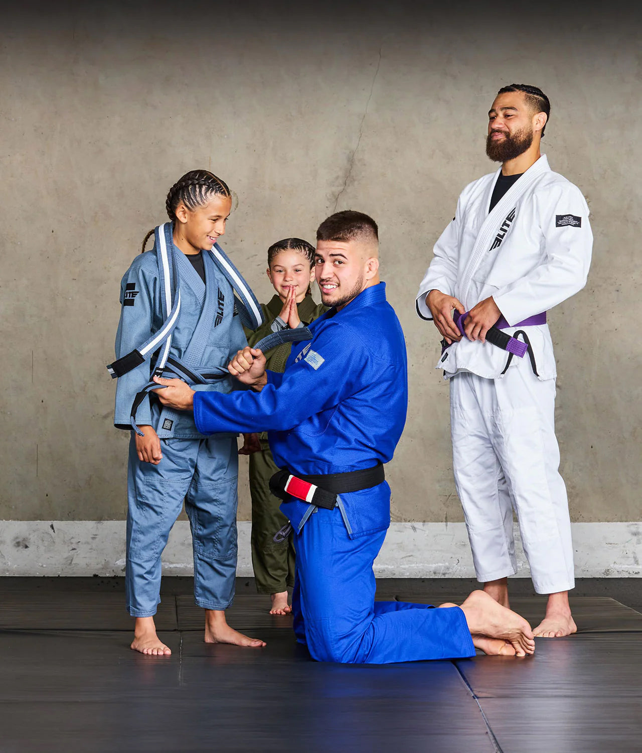 elite sports core gray boys preshrunk bjj wholesale gi