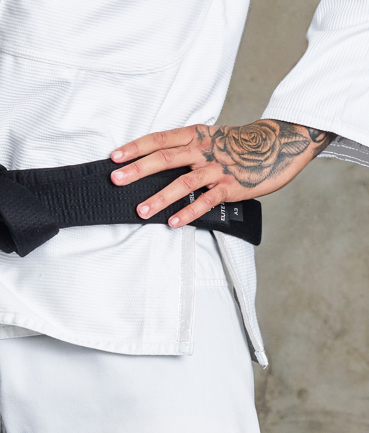 elitesports essential white mens bjj gi side-slit design