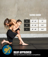 elite sports black jack series black kids bjj grappling shorts sizing guide