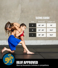 Black Jack Blue No-Gi Kids BJJ Shorts