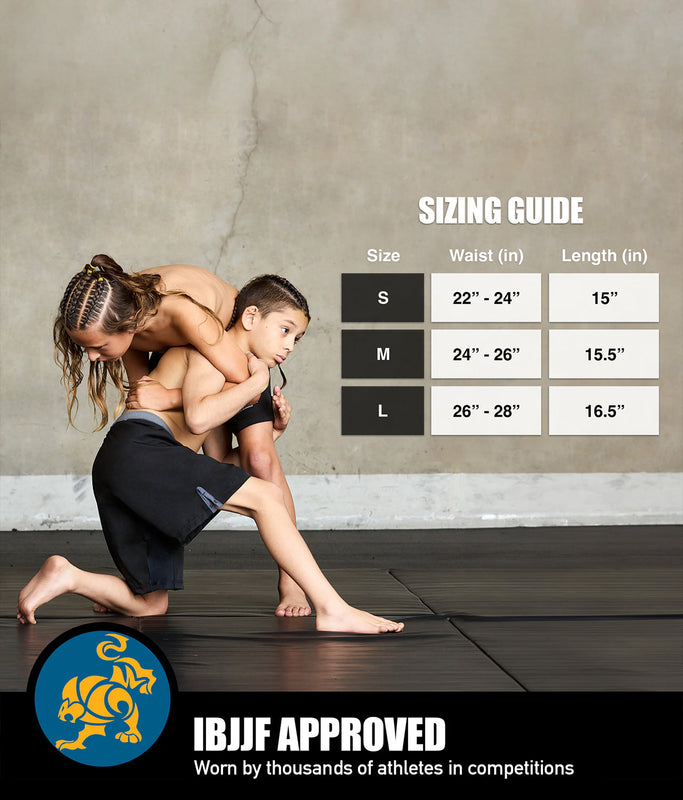 Black Jack Gray No-Gi Kids BJJ Shorts