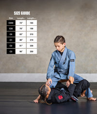 elite sports kids Brazilian jiu jitsu gray bjj belt size guide