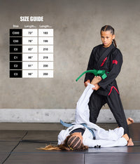 elite sports kids Brazilian jiu jitsu green bjj belt size guide