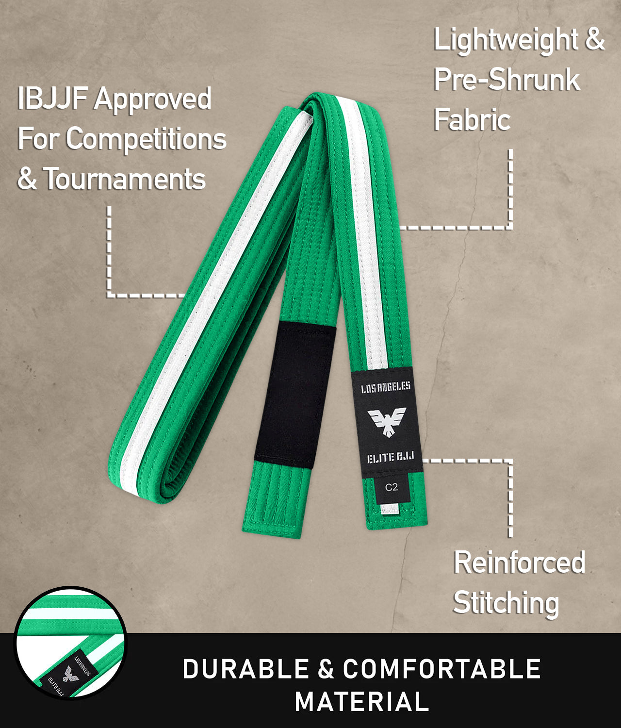 Brazilian Jiu Jitsu Kids BJJ Green/White Belt