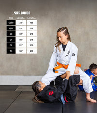 elite sports kids Brazilian jiu jitsu orange bjj belt size guide