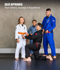 elite sports kids ibjjf approved orange bjj belt