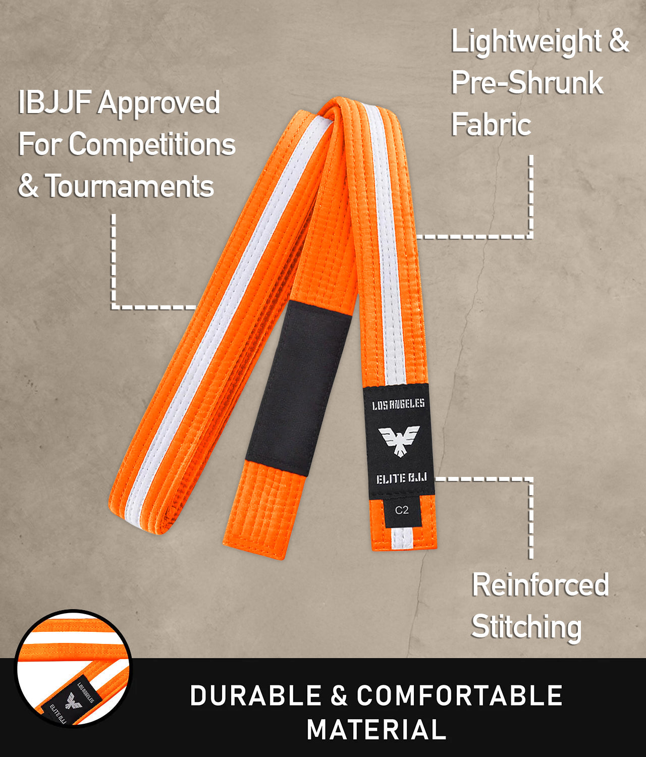 Brazilian Jiu Jitsu Kids BJJ Orange/White Belt