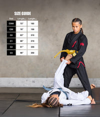 elite sports kids Brazilian jiu jitsu yellow bjj belt size guide