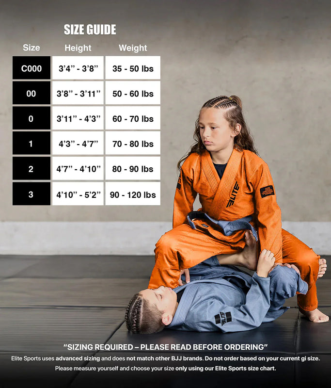 Kids' Core Orange Brazilian Jiu Jitsu BJJ Gi