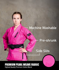 Women's Core Pink Brazilian Jiu Jitsu BJJ Gi