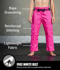 Women's Core Pink Brazilian Jiu Jitsu BJJ Gi