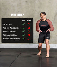 Standard Brown Long Sleeve No-Gi Mens BJJ Rash Guard