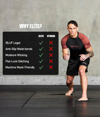 Standard Brown Short Sleeve No-Gi Mens BJJ Rash Guard