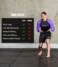 Standard Purple Long Sleeve No-Gi Mens BJJ Rash Guard