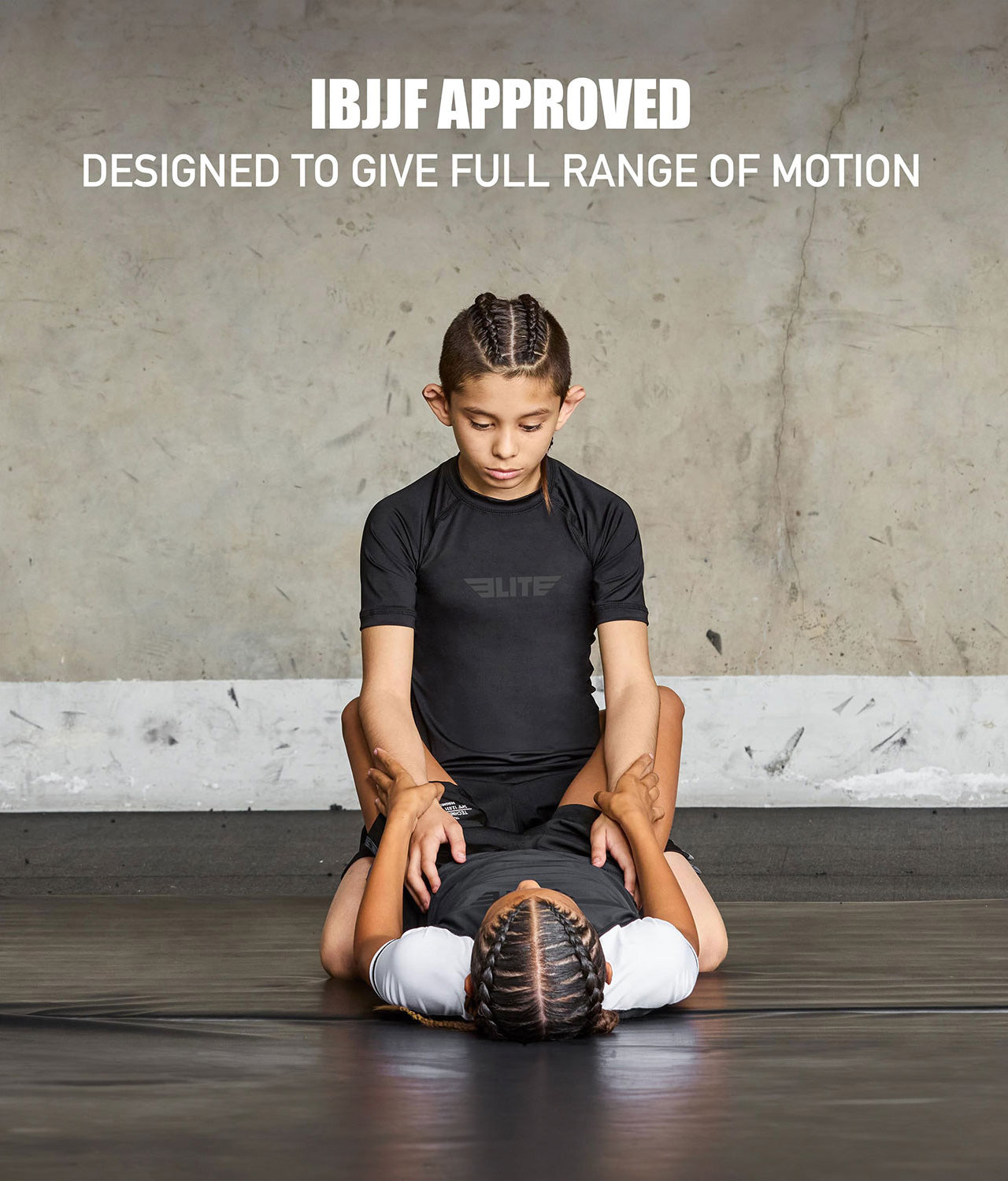 standard black short sleeve girls bjj rashguard size chart