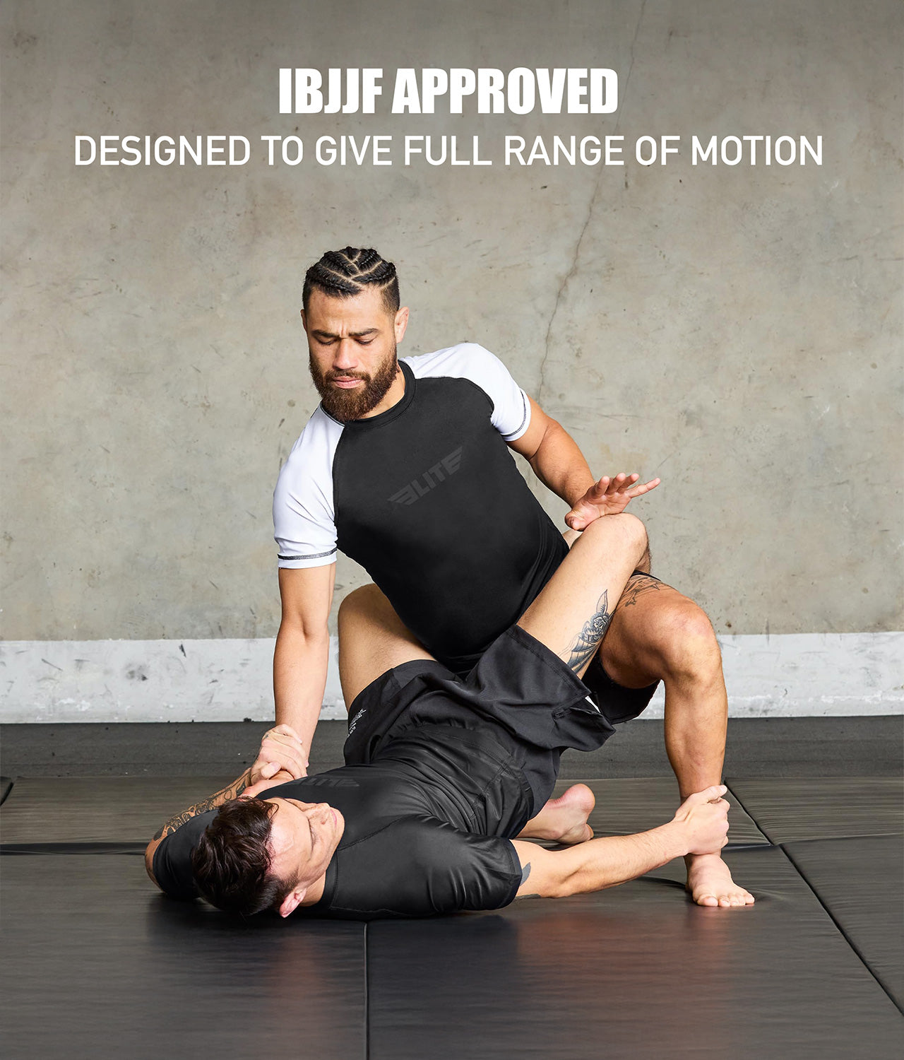 standard white short sleeve mens ibjjf approved bjj rashguard