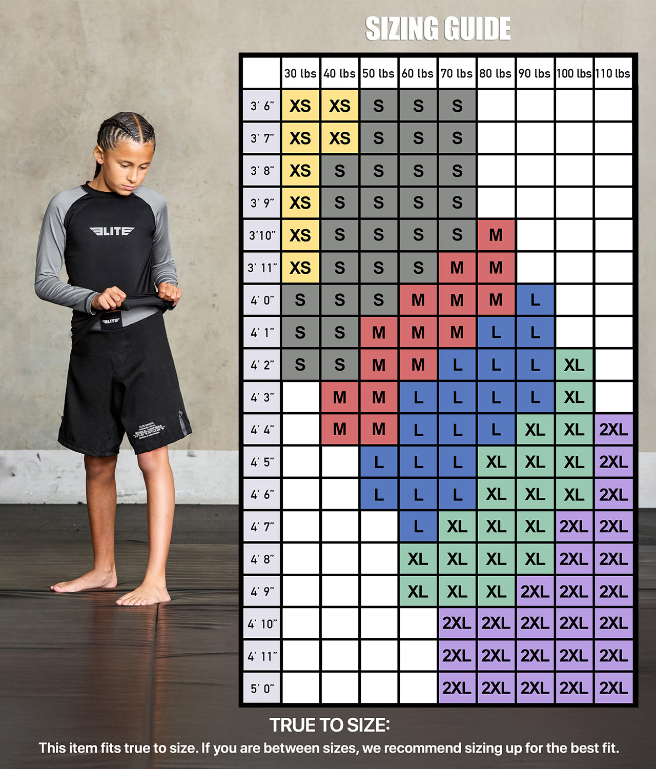 Standard Gray Long Sleeve No-Gi Kids BJJ Rash Guard