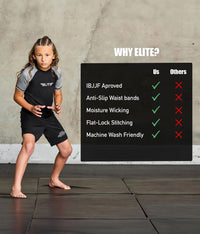 standard gray short sleeve girls bjj rashguard technical features