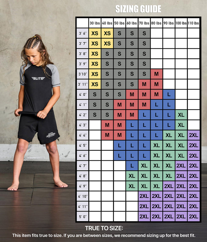 Standard Gray Short Sleeve No-Gi Kids BJJ Rash Guard
