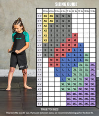 Standard Green Short Sleeve No-Gi Kids BJJ Rash Guard