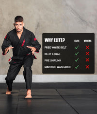 Men's Core Black Brazilian Jiu Jitsu BJJ Gi