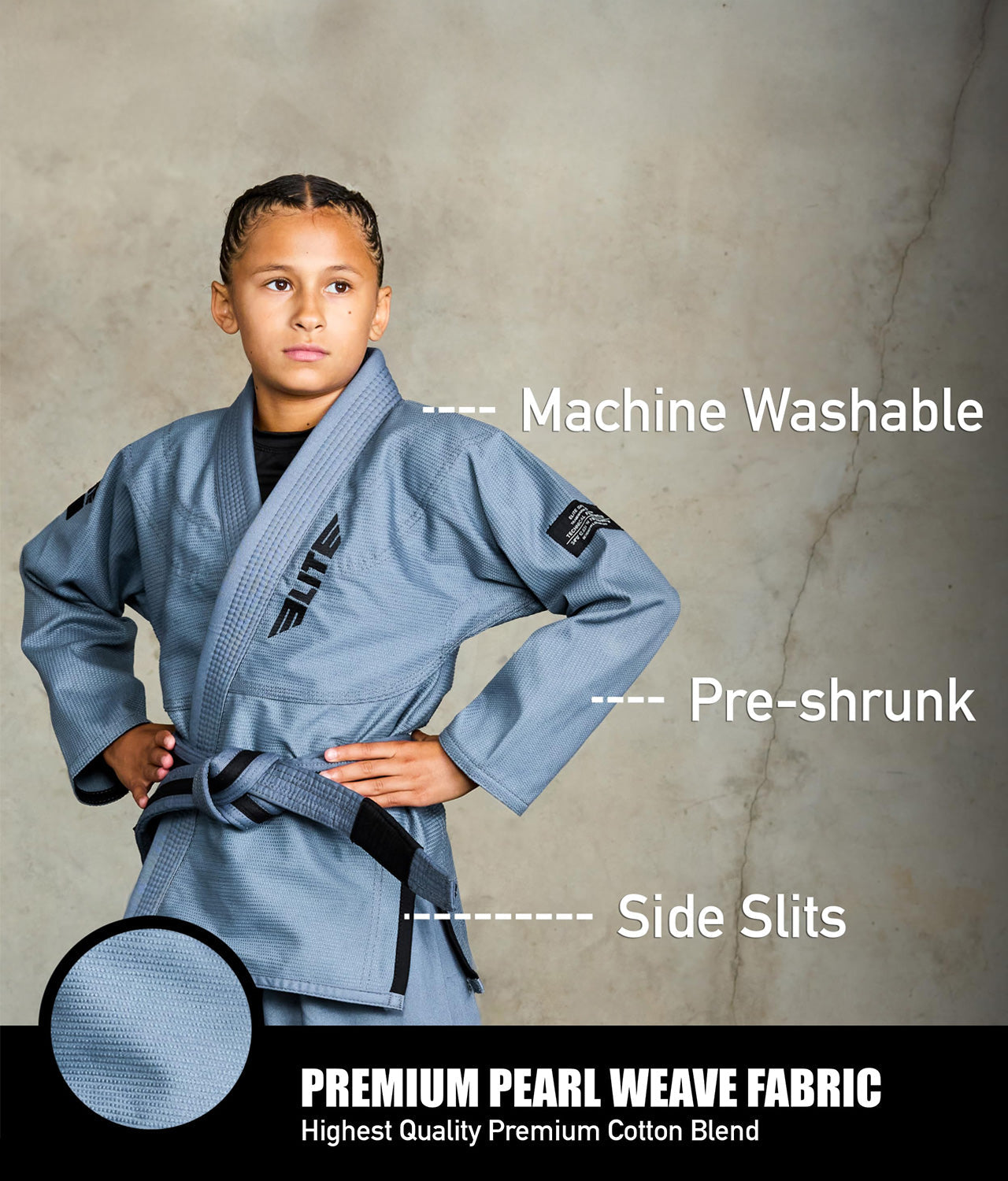 Kids' Core Gray Brazilian Jiu Jitsu BJJ Gi