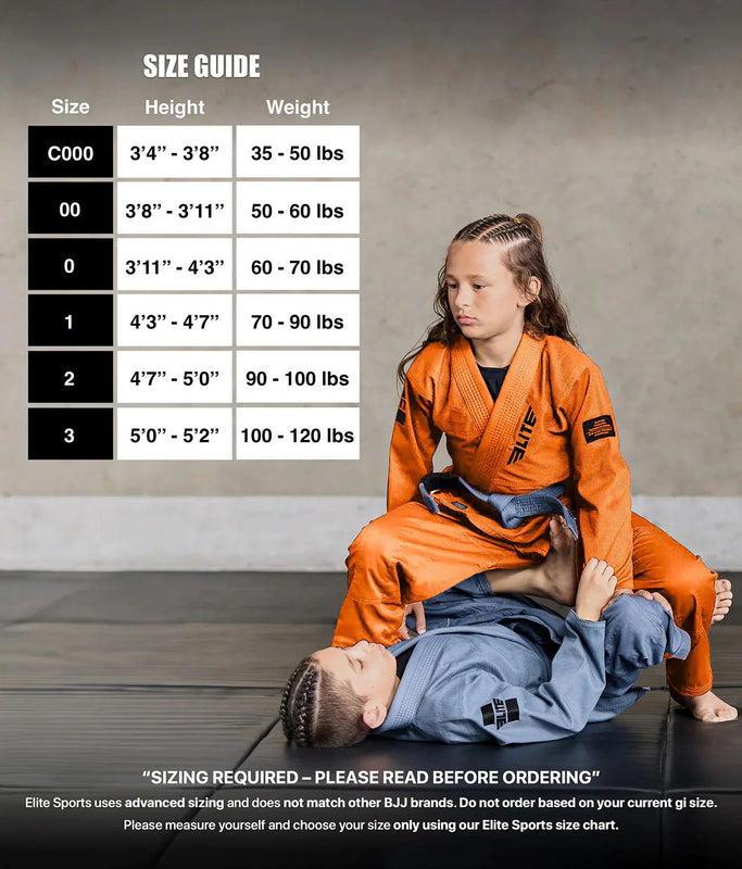 Kids' Core Orange Brazilian Jiu Jitsu BJJ Gi