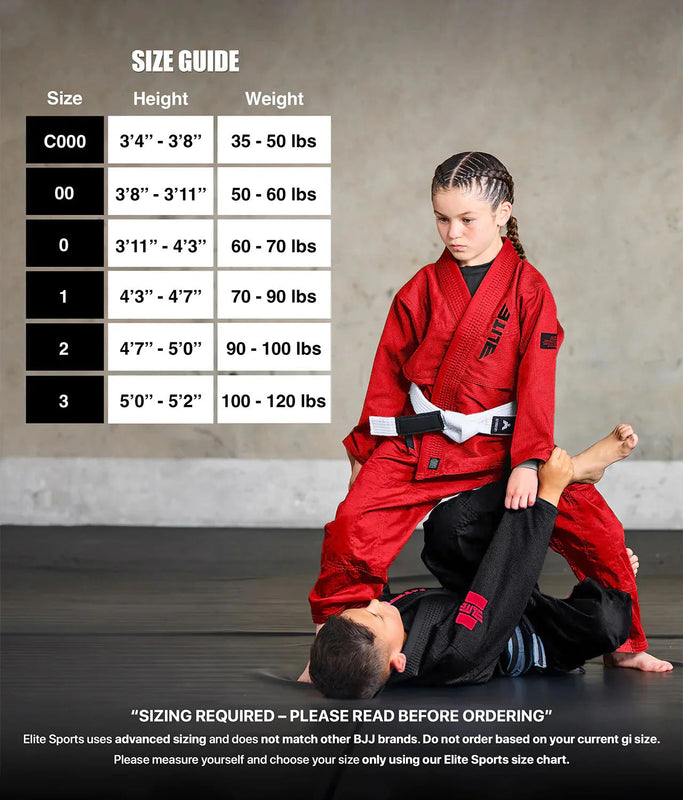 Kids' Core Red Brazilian Jiu Jitsu BJJ Gi