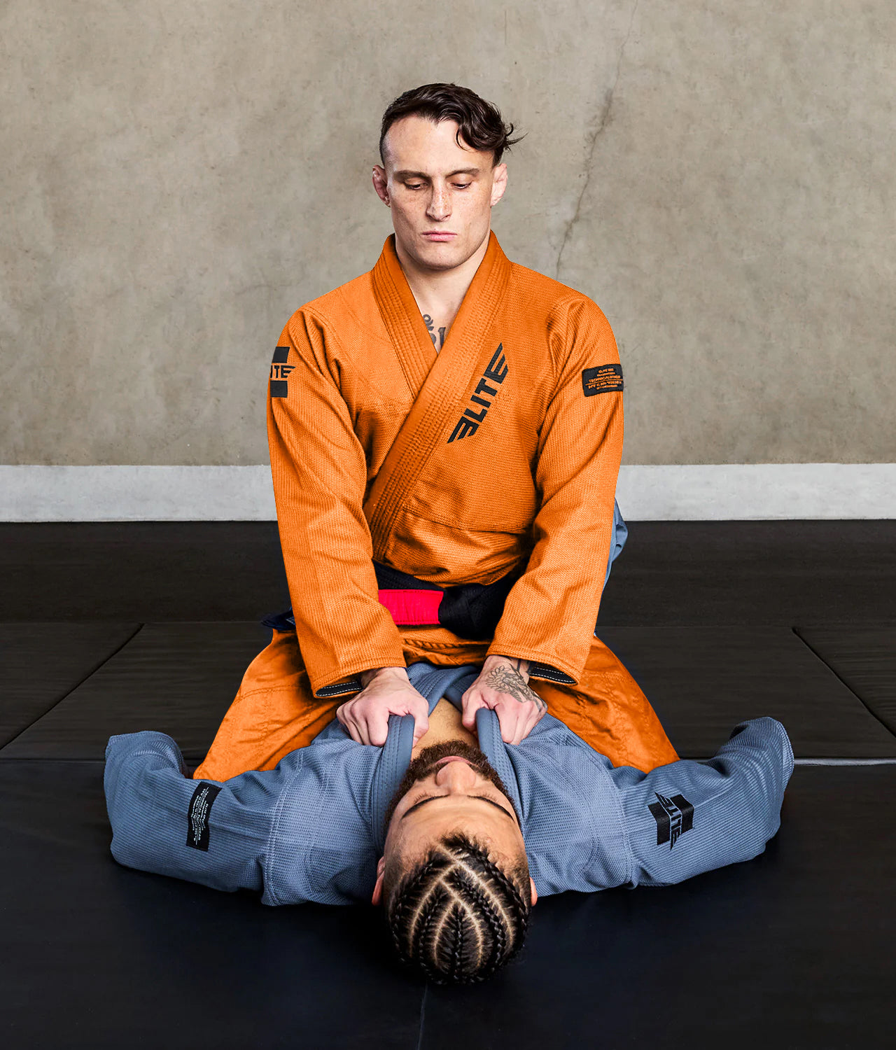 elite core orange mens preshrunk bjj gi