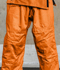 elite core orange boys preshrunk bjj gi trouser