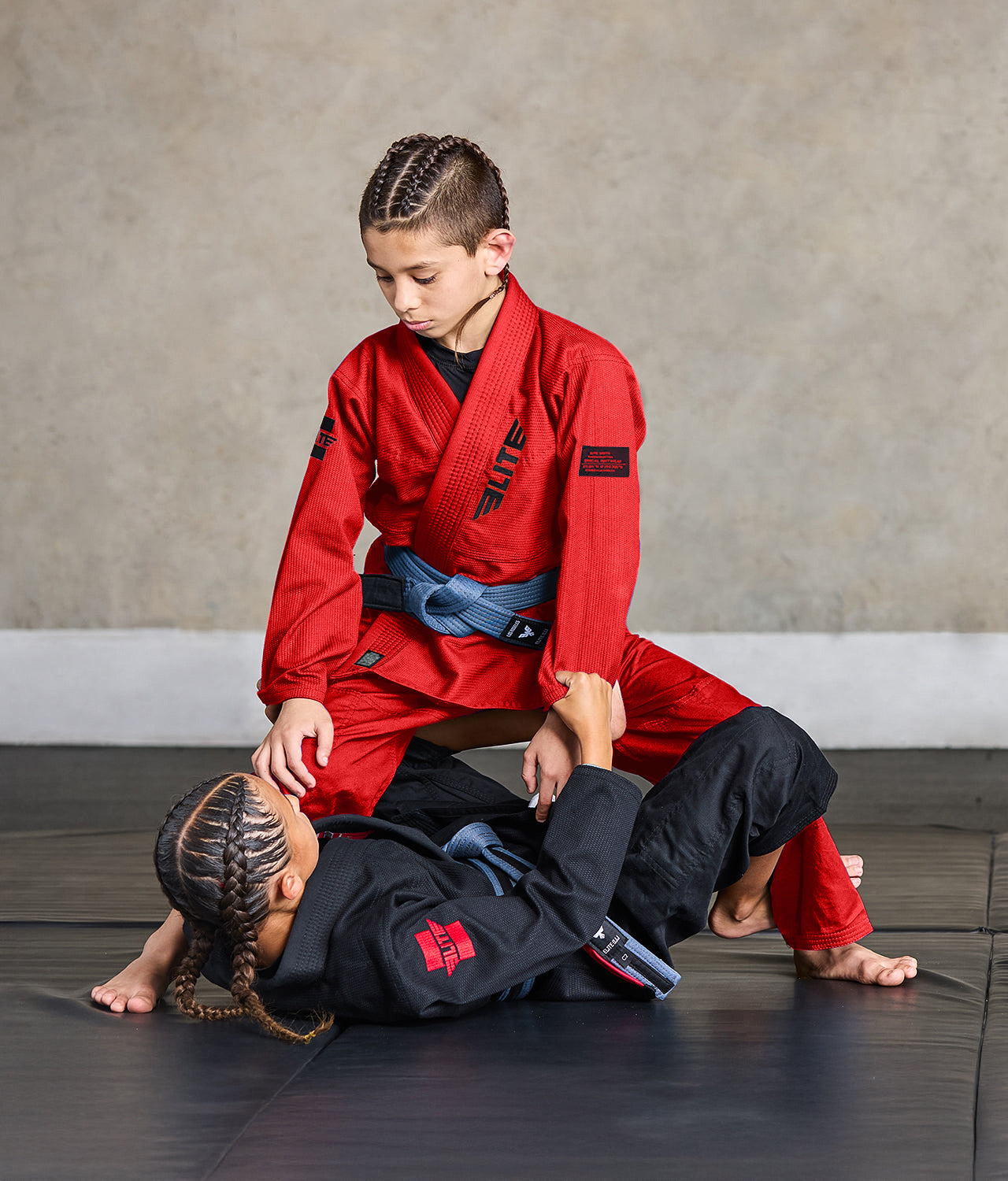 elite core red boys ibjjf approved bjj gi